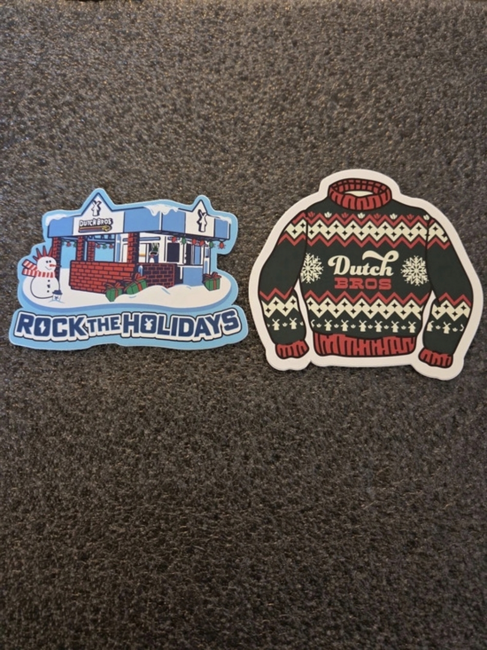 Dutch Bros  Sticker Employee Exclusive Christmas Sweater RARE 2024 Plus Bonus